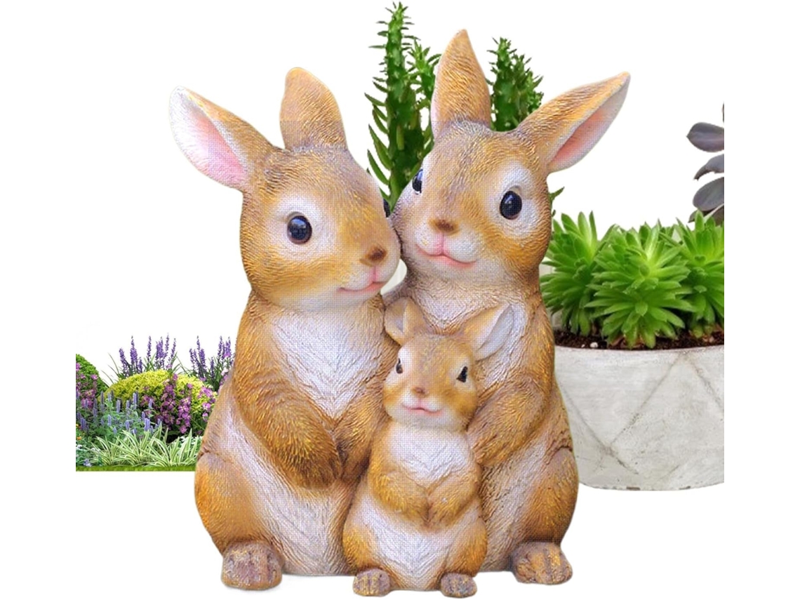 Estátua de Coelho para Exterior, para Quintal, Jardim Ou Decoração com Coelhos. Figura Leve em Resina, um Ornamento CHABERLU