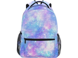 Mochila Infantil Mnsruu Para Meninas E Meninos Estampa De Galáxia Com Arco-íris Estrelas Tie-dye