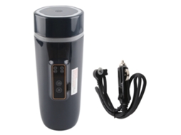 Chaleira Elétrica Portátil Para Carro Laxiscreed Com Controle Digital De Temperatura 12v Preto E Azul Meia-noite