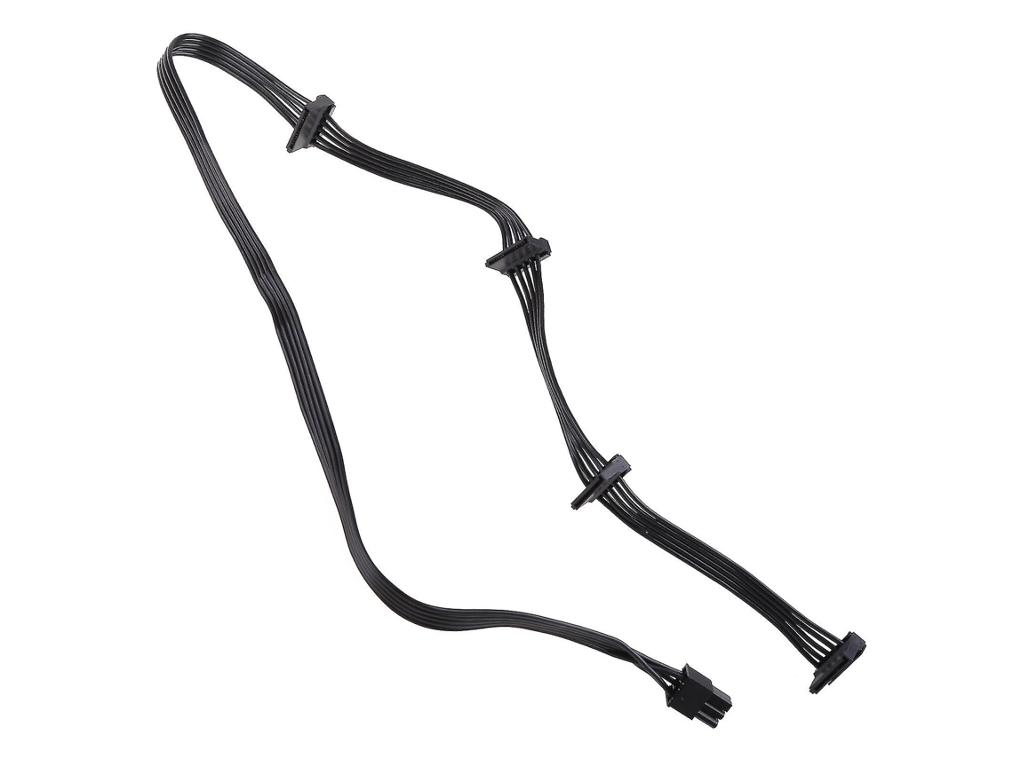 Cabo Divisor De Alimentação Pci E De 6 Pinos Macho Para 1 Ou 4 Sata Fêmea De Alta Qualidade, 50 Cm Aquaforge