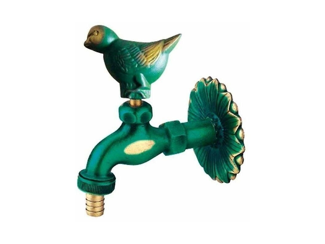 Grifo De Jardim Pássaro Rústico Cor Verde Faucet Fontaine Decorativo