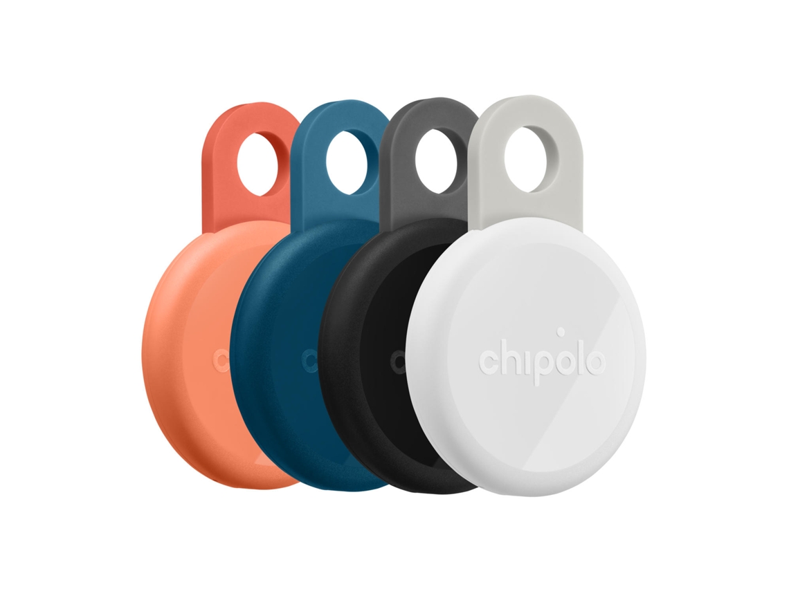 Kit 4 Localizadores CHIPOLO Loop com Sinal Sonoro (Compatível com Apple FindMy e Google Find My - 4 Cores)