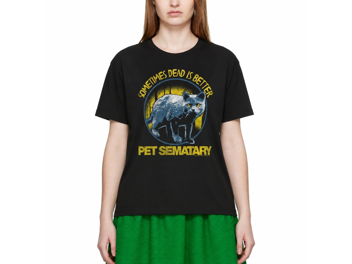 Rockinstone Pet Sematary Movie Sometimes Circle Black Adult T-shirt Size:m