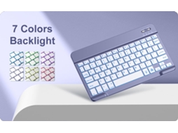 Capa Com Teclado Para Tablet Lurelia, Compatível Com I Pad Air 4/5/6/7 11", Teclado Bluetooth, Suporte Para Caneta