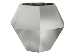 Conjunto 1 Vaso De Exterior Vidaxl Prateado Aço (100 X 100 X 80 Cm)