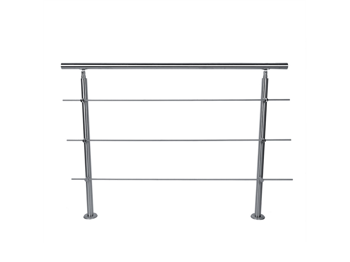 Corrimão De Escada De Aço Inoxidável (especificação: 100×102,5 Cm, Estrutura De Três Barras Horizontais)