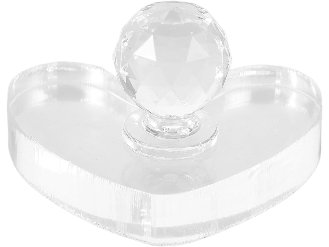 Ferramenta plástica em formato de coração para maquiagem caseira, molde multiuso para blush.