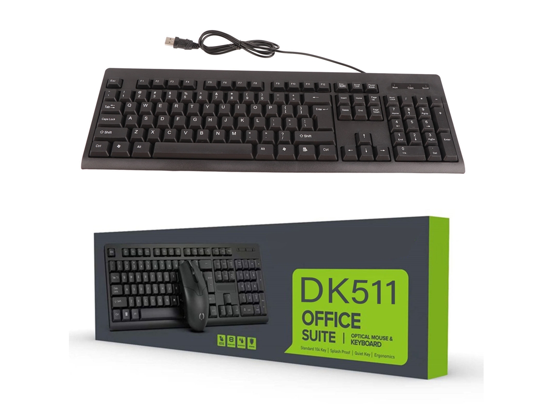 Teclado Usb LAXISCREED Plug And Play para Escritório e Jogos
