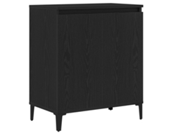 Conjunto 1 Buffet Lateral Vidaxl Preto Derivados De Madeira (60 X 35 X 70 Cm)