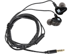 Écouteurs Filaires Hifi Deep Bass Design Elegante Para Les Mélomanes E Amadores De Fitness Em Plastique Noir