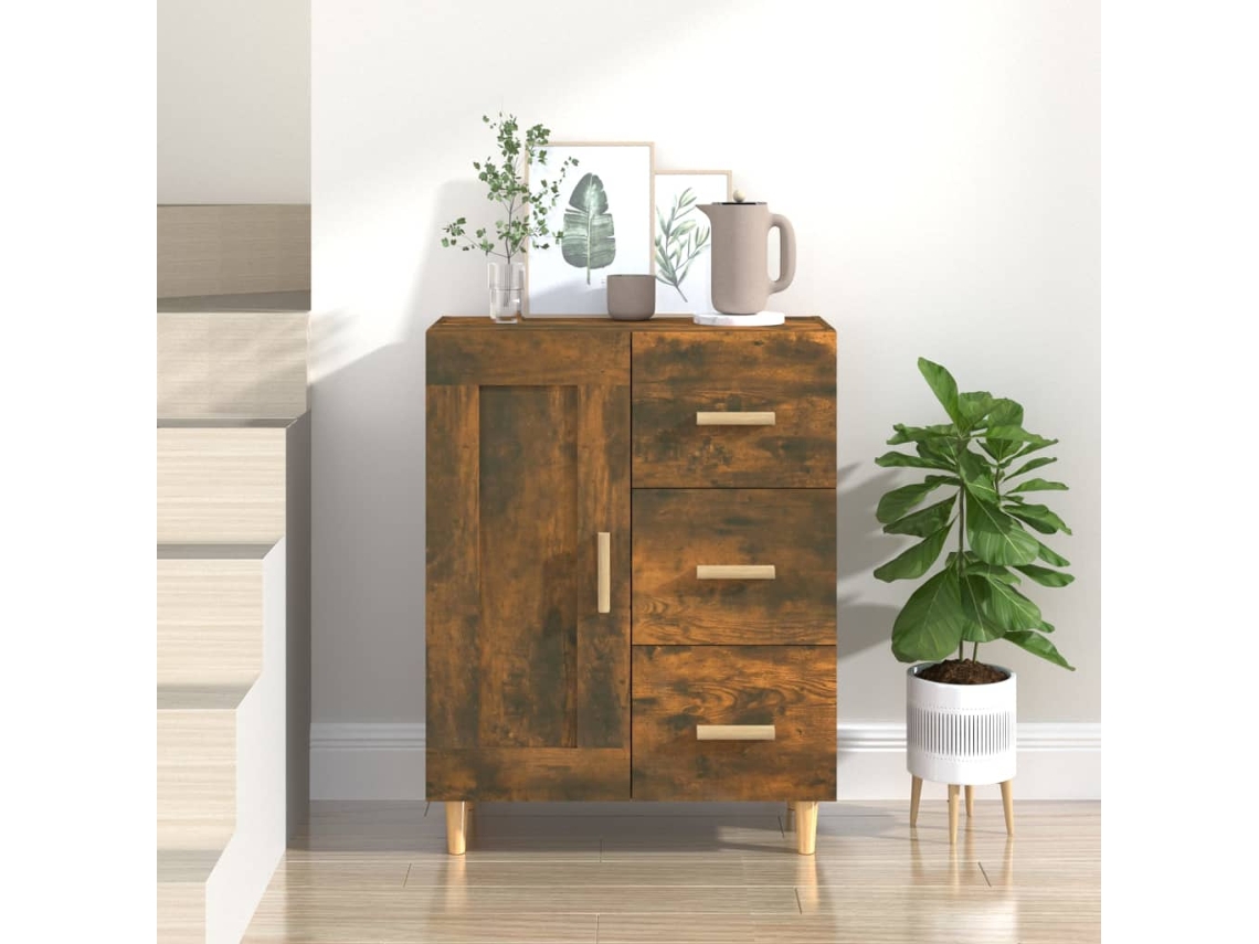 Aparador 69,5x34x90 cm Derivados de la Madera Color Roble Ahumado