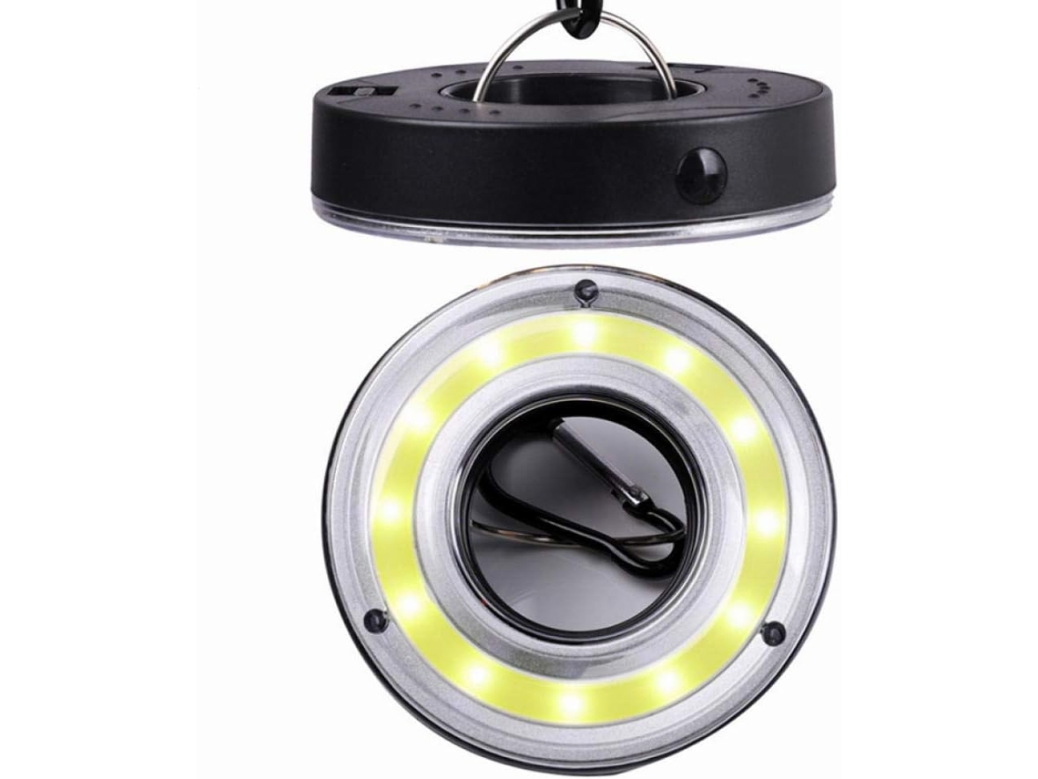 Lâmpada de acampamento AQUAFORGE, com bateria, gancho, 1 unidade