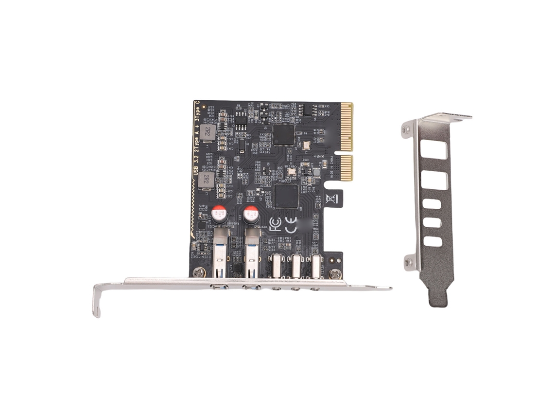 Placa De Expansão Pcie Para Usb 3.2 Gen 2 Com 5 Portas Adaptador De 10gbps Para Desktop