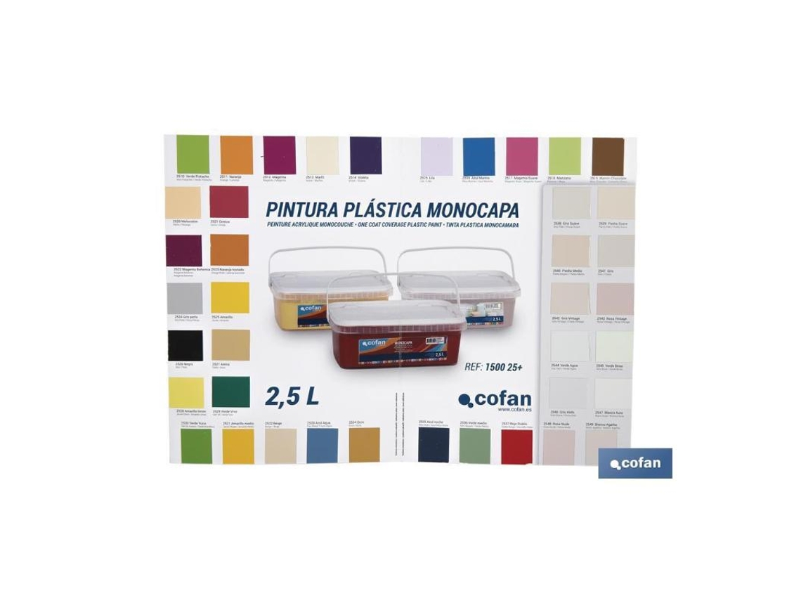 Carta De Colores Pintura Plastica Monocapa Cofan