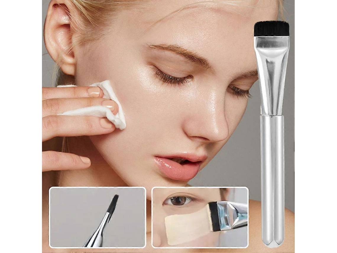 Roxo Pincel Ultrafino Pequeno E Reto Para Base, Pincel Para Máscara, Pincel Para Corretivo, Cabeça Plana, Maquiagem Sem Manchas, Sem Pó Everley891 (c)