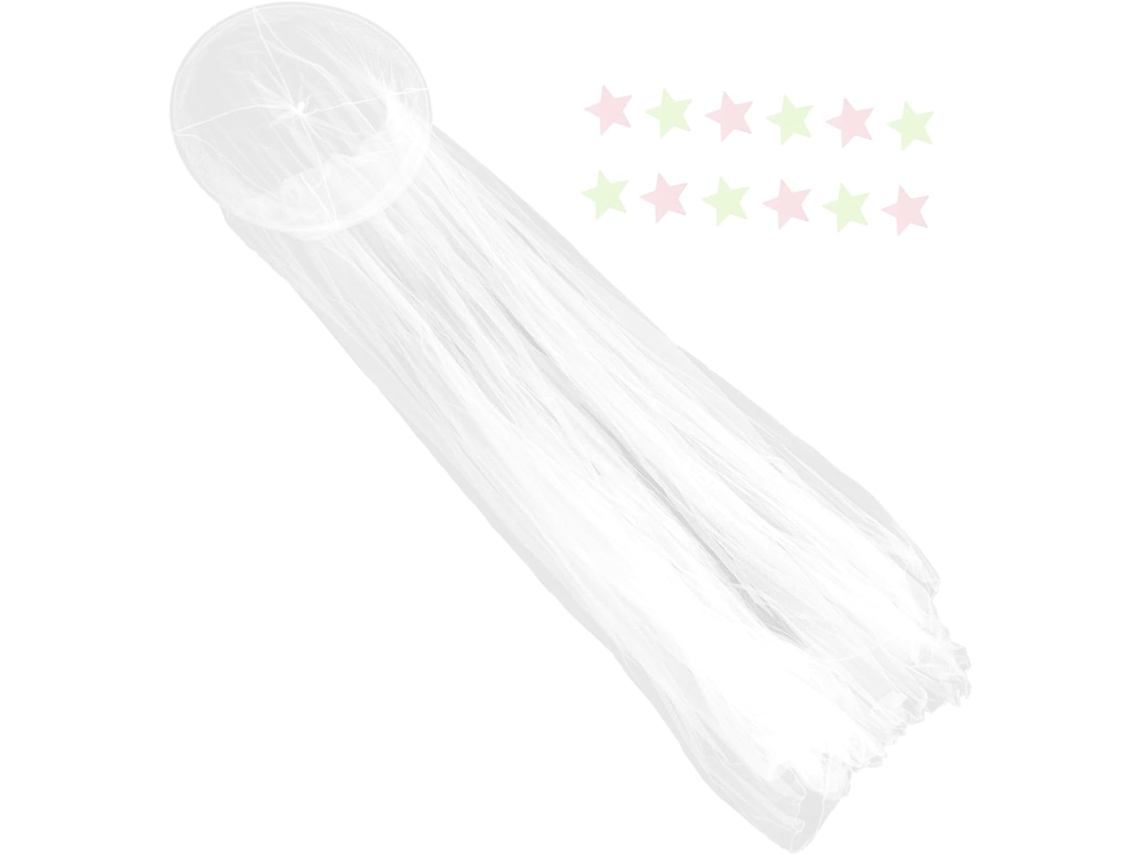 Dossel Para Cama Com Mosquiteiro, Proteção Completa E Design Dobrável Para Camas, Estrelas Brilhantes