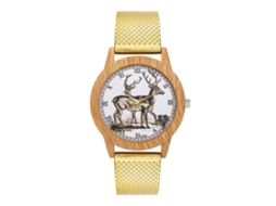 Reloj De Pulsera Unisex Simple De Silicona Con Malla Oro Zhoulianfa