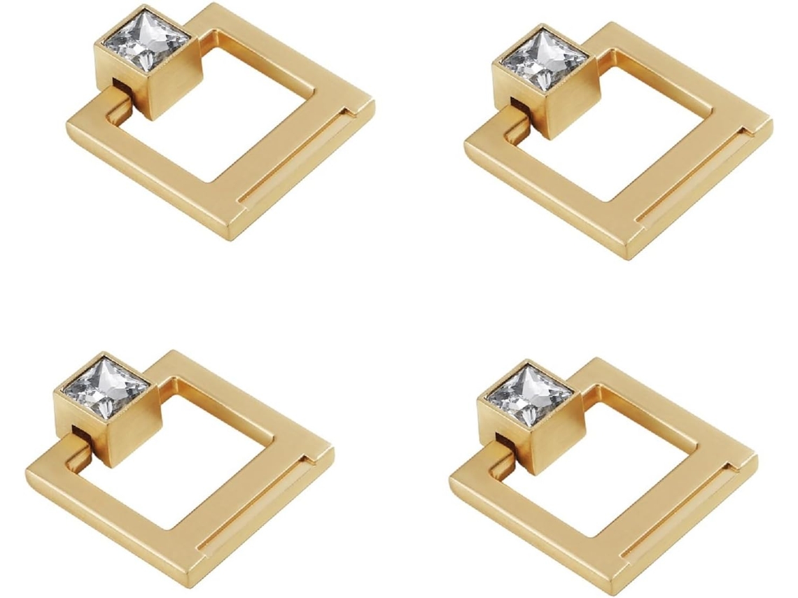Puxadores Para Armários, Furo Único 4 Peças, Furo Duplo 2 Peças, Dourados, Para Portas De Armários E Guarda Roupas, Com