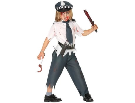 Fato de Menino  Polícia Zombie (Tam: 7 a 9 anos)