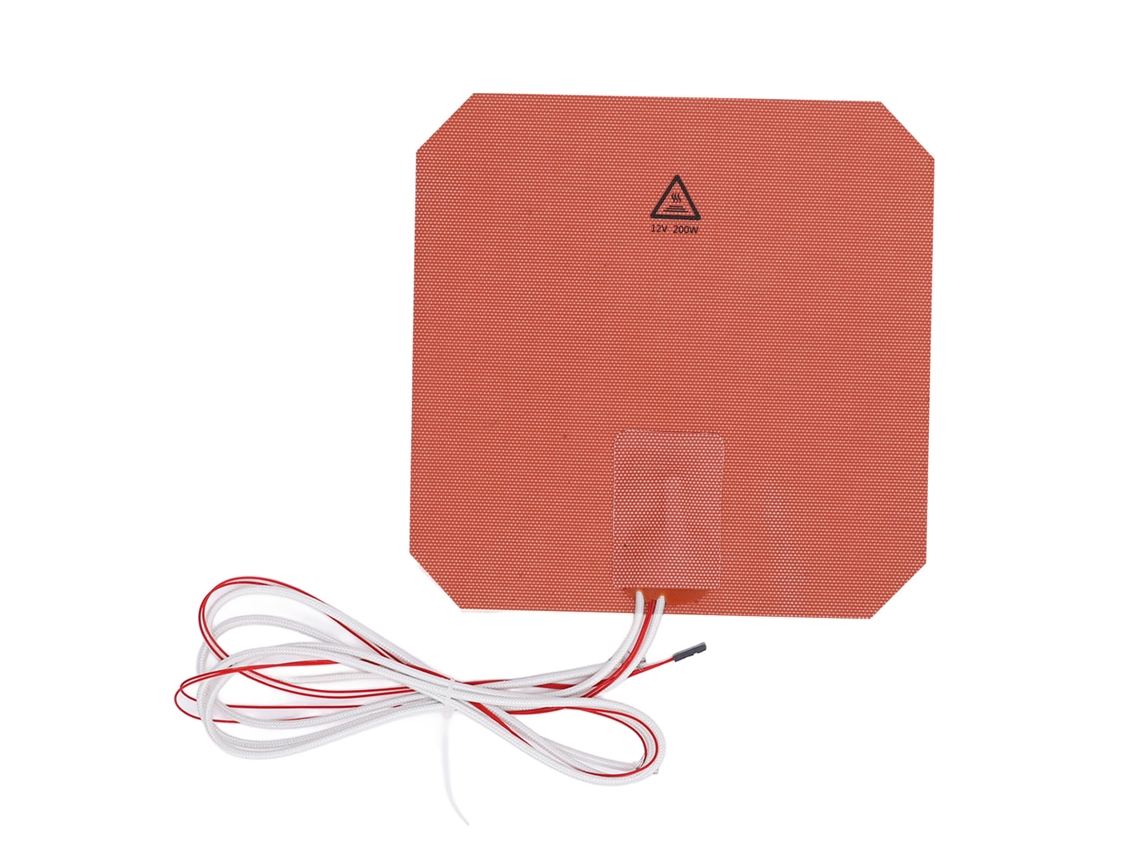 Calefactor De Silicona Flexible Com Termistor 100k Para Cama Quente De Impressora 3d I3 Mega 200w 12v 220x220mm