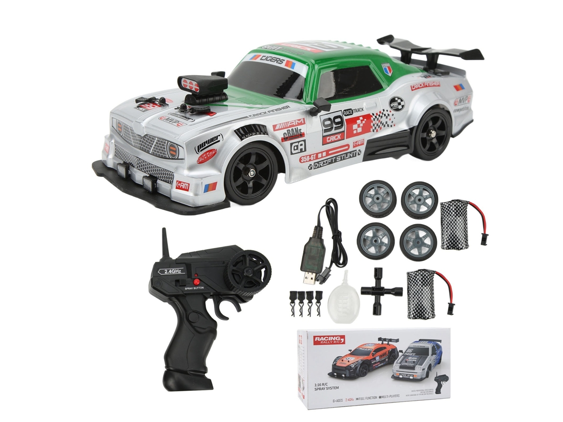 Mali carro de Derrapagem Rc 1:16 Controle Remoto 4wd com Baterias Duas Rodas Substituíveis para Crianças Acima de 6 Anos