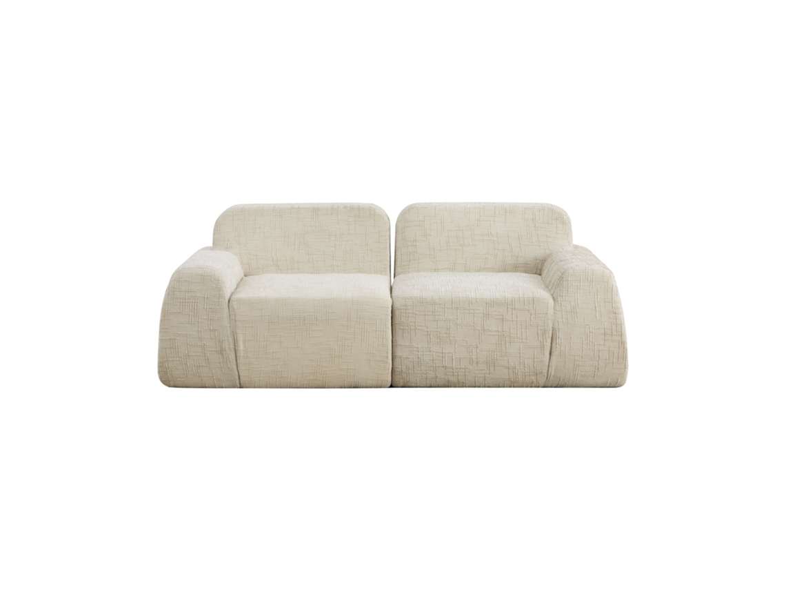 Sofá modular em chenille com espuma de alta elasticidade 30D, antiderrapante e fácil de mover, ideal para salas de estar. Implore.