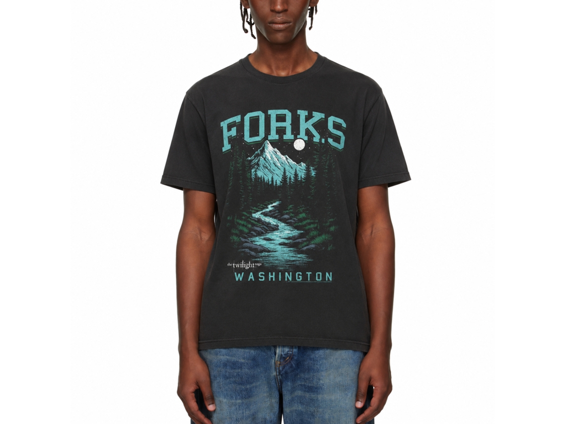 Rockinstone Twilight Forks Wa Smoke T-shirt Size:xxxl