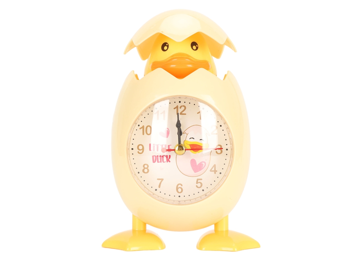 Relógio Despertador Ovo Cartoon Galinha Amarelo Estudante Presente