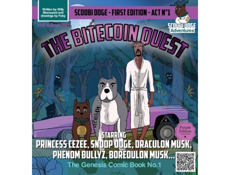 Livro The Bitecoin Quest de Scoobi Doge (Inglês)