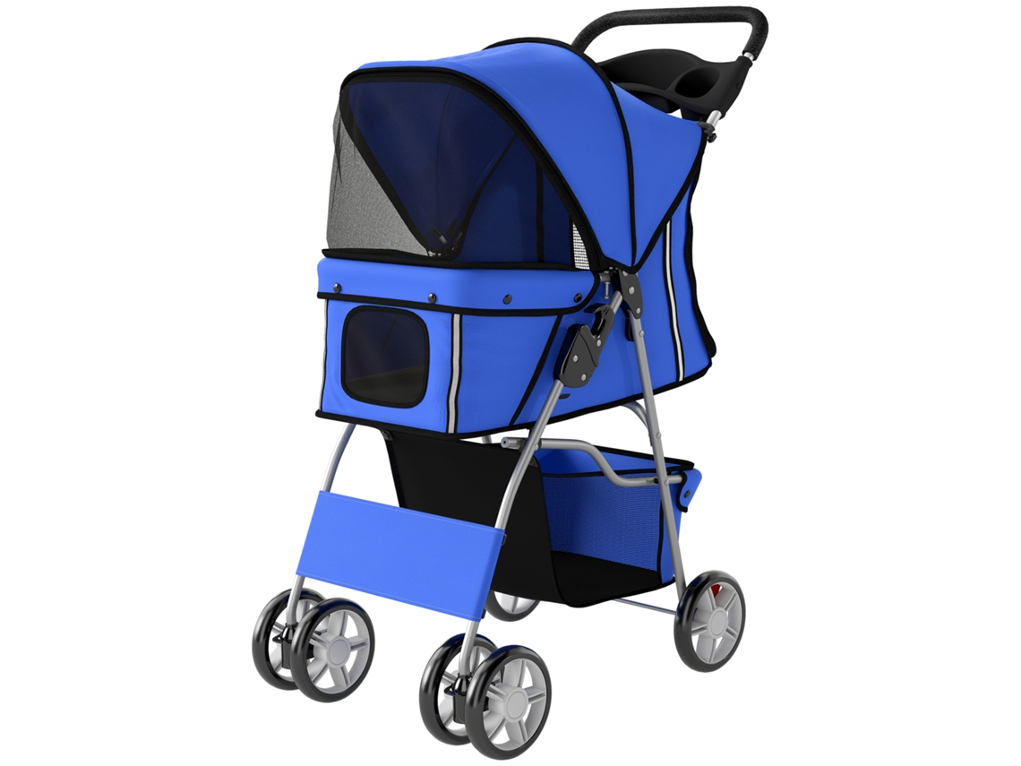 Carrinho De Bebê Dobrável Até 10kg. Azul