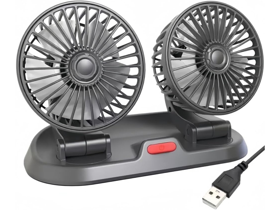 Ventilador De Carro Para Seres, Ventilador De Carro Usb, Ventilador De Circulação Ar Com Rotação 360° E Duas Velocidades