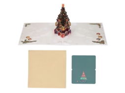 Cartão De Natal 3d Com Design De Árvore Exquisito E Envelope