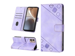 Capa De Celular Em Couro Texturizado Com Toque Aveludado Para Motorola Moto G32