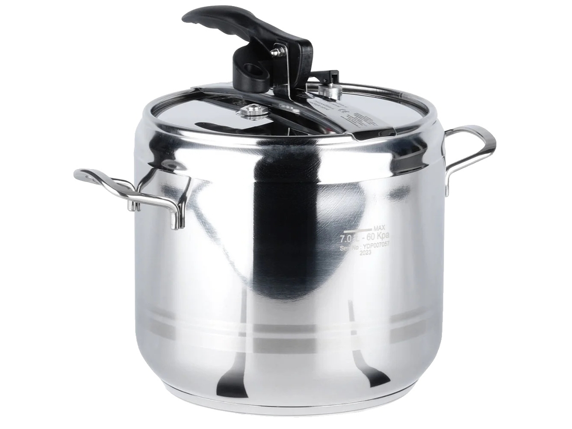 Panela De Pressã£o 7l Aã§o Inoxidã¡vel 19,5x26x22 Cm 2 Vã¡lvulas De Seguranã§a Compatã­vel Com Vã¡rios Fogãµes Oem