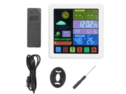 Relógio meteorológico semi-fio Primerox, com termômetro, higrômetro, tecido tático, para uso doméstico, USB 5V.