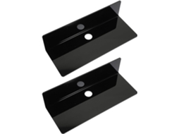 Gadpiparty Conjunto De 2-prateleiras Parede Para Armazenamento Em Acrílico Preto, Suporte Para Banheiro Com Alta