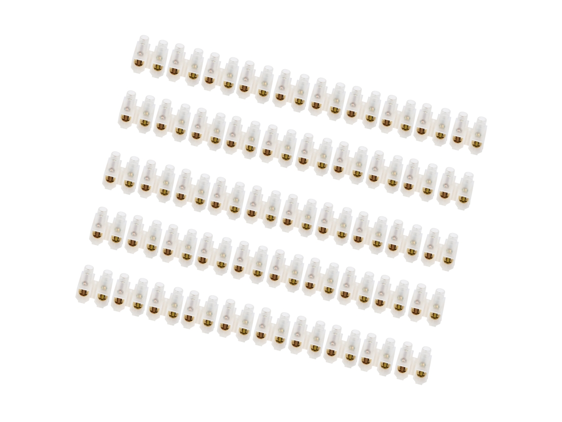 Laxiscreed Blocos De Ligação Para Cablagem Industrial 60a, Resistentes Ao Fogo, Pack Com 50 Unidades