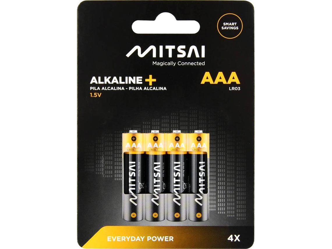 Pilhas Alcalinas MITSAI AAA LR3 (4 Unidades)