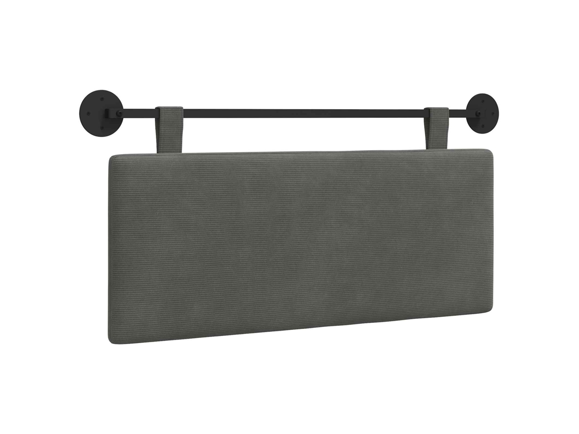 Conjunto 1 Cabeceira Suspensa Vidaxl Cinzento Escuro Cordão (110 X 55 X 5 Cm)