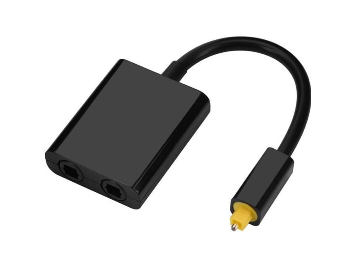 Divisor de Áudio Óptico Digital Toslink Porta Dupla Cabo 1 para 2 Saídas Cwudb AQUAFORGE