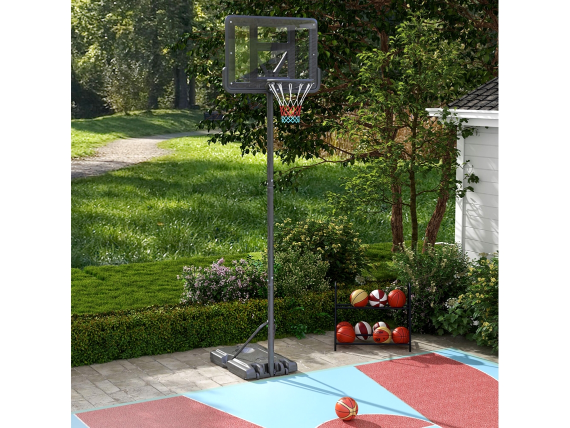 Arquibancada Para Basquete Com Altura De Cesto Ajustável De 2,30 A 3,05 M, Base Preenchível, Rodinhas, Uso Externo E Interno.