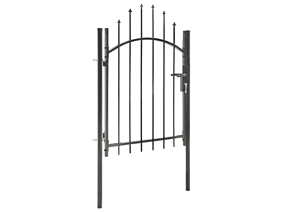 Fence Gate, Fence Gates Vidaxl Preto Aço (n/a)