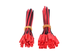 20 Cabos Jst Business Macho e Fêmea 24 Awg para Bateria Rc | S/MARCA