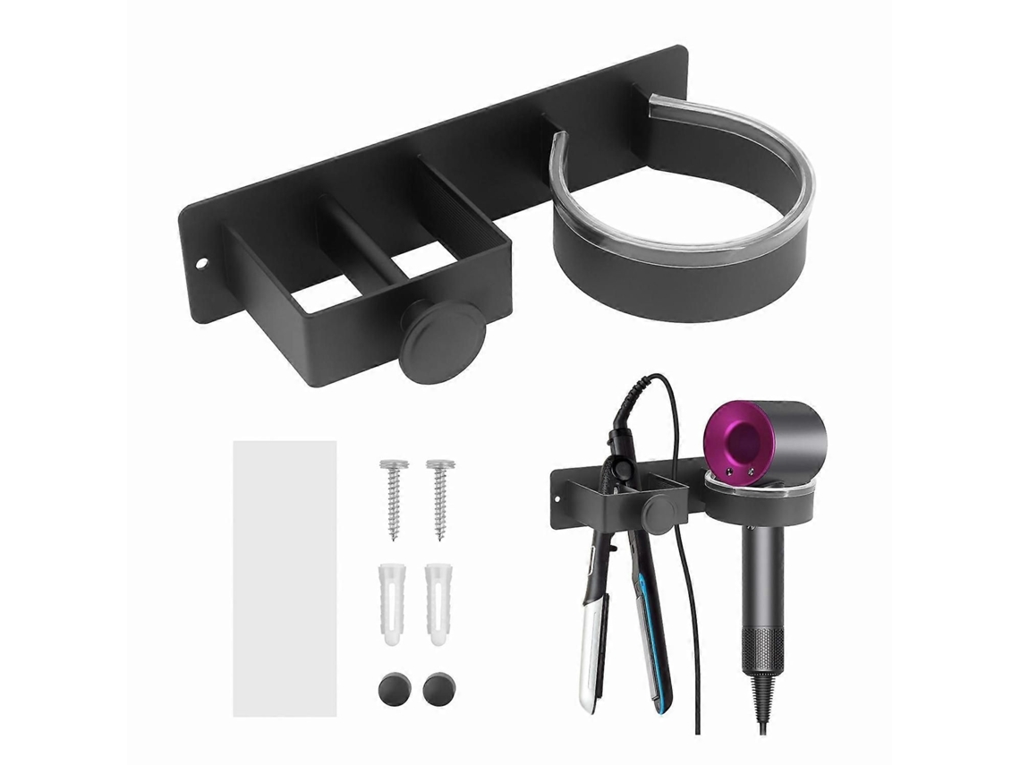 Suporte de Parede para Secador Cabelo, Sem Necessidade Furar, Organizador Banheiro Cabelo/c Hapinha/modelador Cachos. GOKOCO