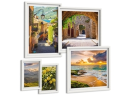 Conjunto De Pinturas Encantadoras Ruazinhas Paisagens Espelharte (5 Peças)