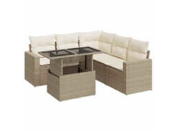 Garden Sofa Set, Garden Sofa Sets Vidaxl Bege Rattan / Vime (n/a)