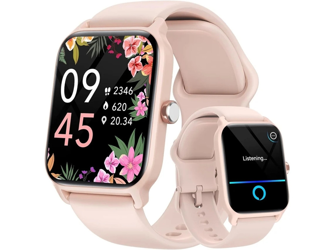 Smartwatch com Alexa, tela HD de 1,8", chamadas Bluetooth e monitoramento de saúde. Bestvite