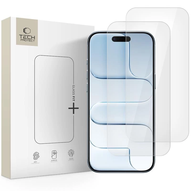 Película De Vidro Temperado Tech-protect Glass Fit (pacote Com 2) Para Proteção Do Iphone 17 Air.