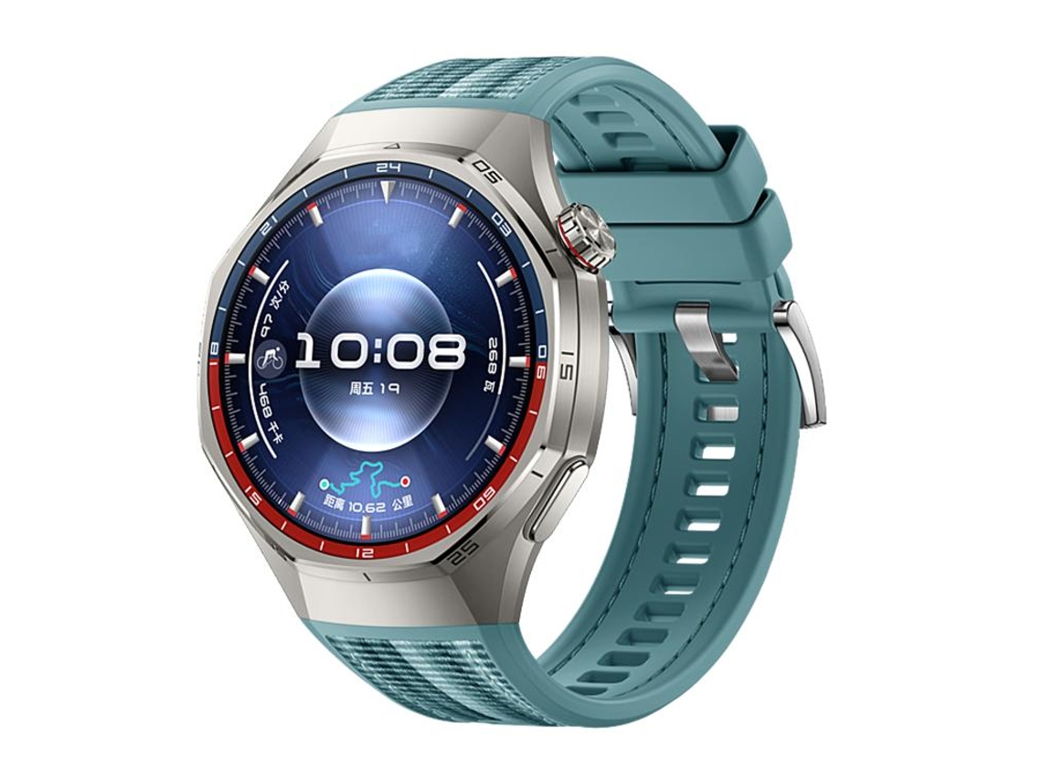 Bracelete Para Huawei Watch Gt 6 Pro - Nylon Trançado Híbrido E Silicone - Fivela De Liberação Rápida Azul