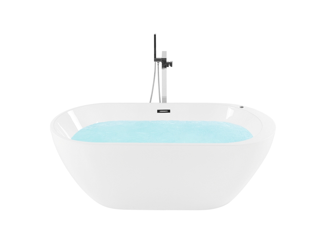 Banheira autónoma BELIANI Nevis de Acrílico Branco 80x170x59